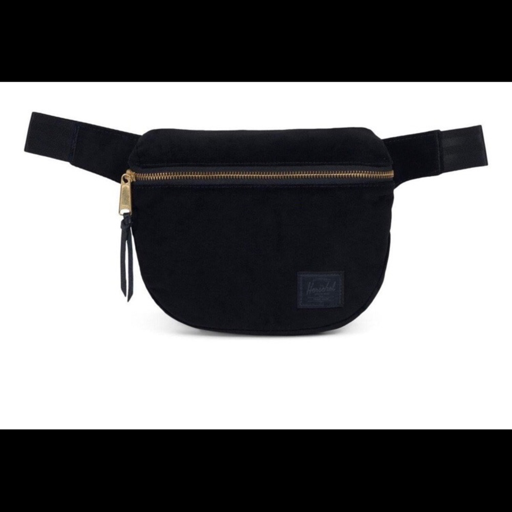 Herschel velvet black fanny pack